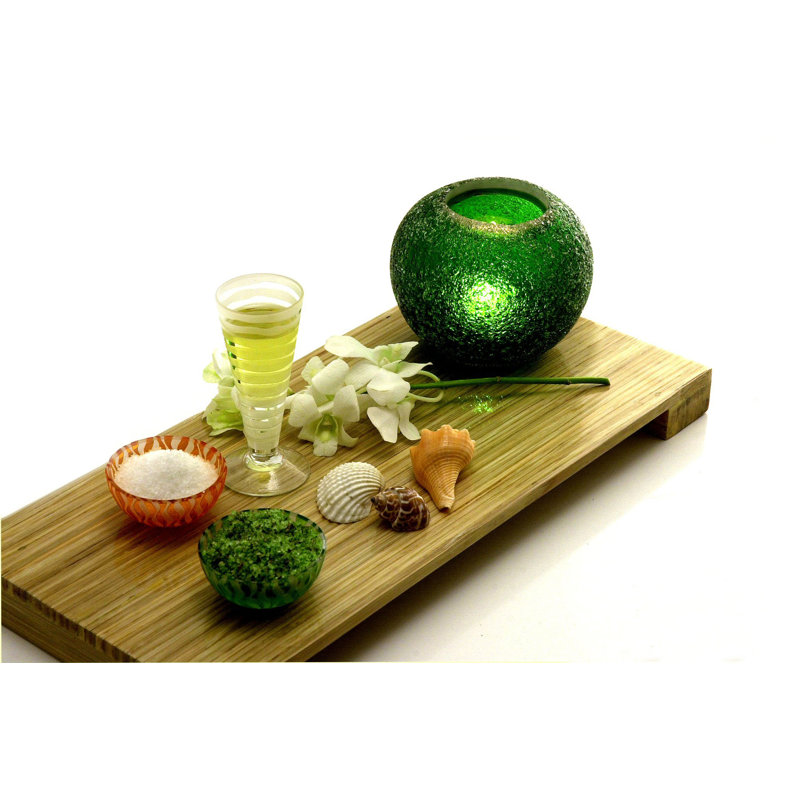Tivoli 4'' H Glass Tabletop Votive Holder, Green