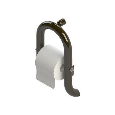 INVISIA Toilet Roll Holder 13", Designer Luxury Grab Bar 2-in-1 (500 lb. Capacity)