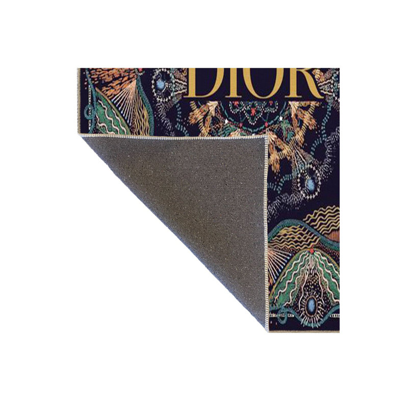 Text DIOR Patterned Woven Base Rug, Runner 4'11" x 9'10" Rug Pad Included