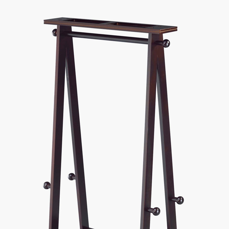 59" Tall Standing Garment / Coat Rack, Espresso