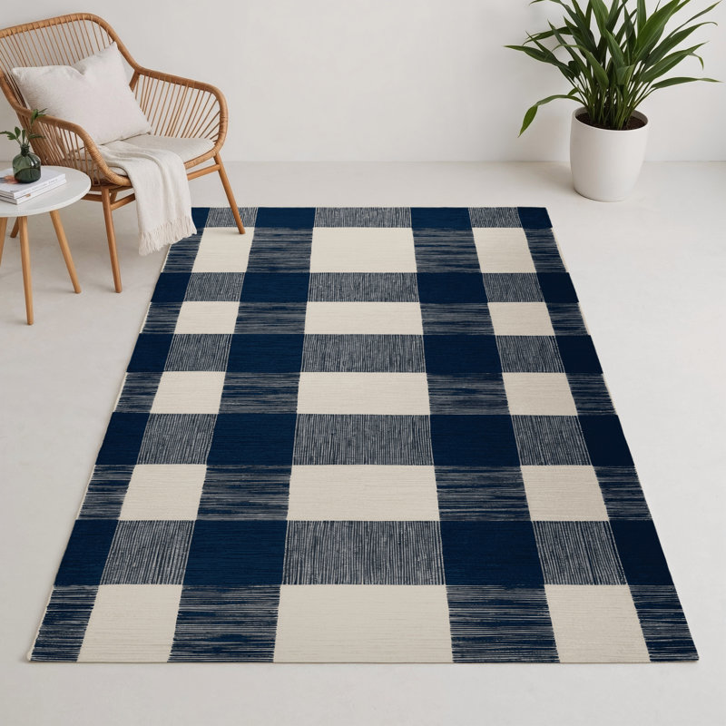 Tapis d'intérieur et d'extérieur à carreaux gris, Rectangulaire 3 pi x 5 pi