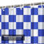 Rideau de douche blanc bleu avec 12 crochets-1584870908