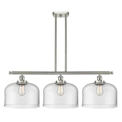 Luminaire suspendu linéaire à 3 lumières pour îlot de cuisine Lattimer