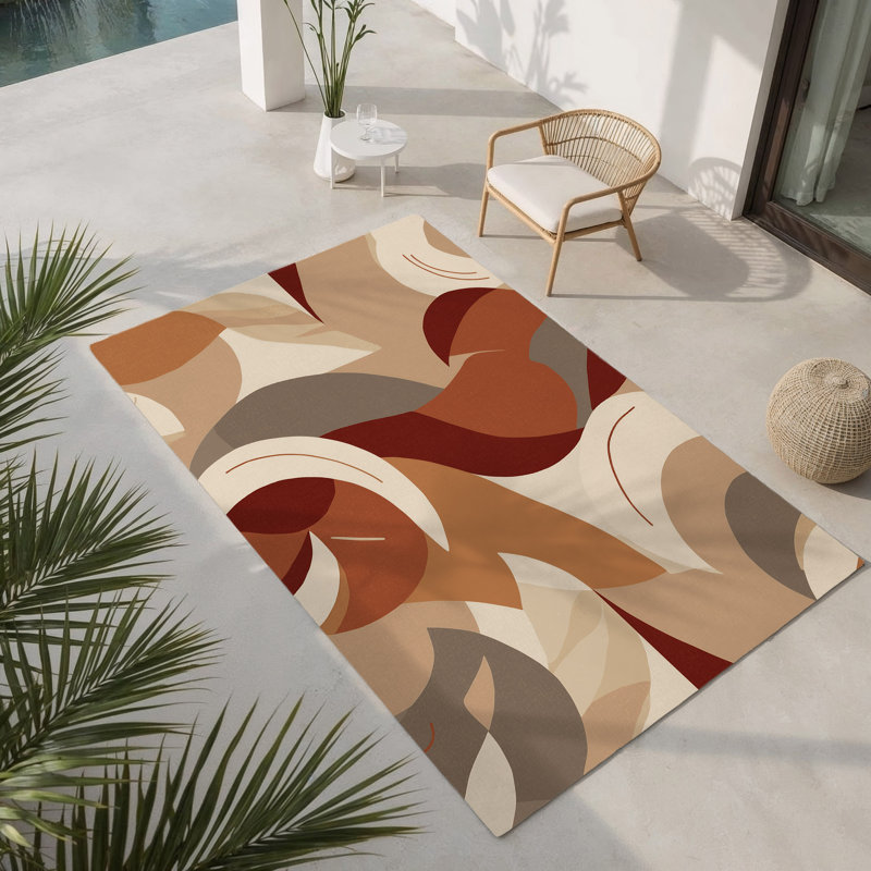 Tapis intérieur / extérieur Sunset Veil, Rectangulaire 8 pi x 10 pi