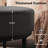 Round Cushion Ring Shaped Iron Frame Leg Footstool, Ottoman-5.9" Upholstered Coffee Table-1053758102