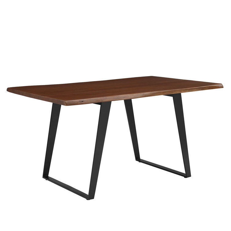 Modway Viggo 60" Live Edge Acacia Wood Rectangular Dining Table ( incomplete base only ) 