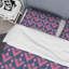 Pink Ikat Ogee - Ensemble de housse de couette abstrait - Microfibre de polyester-573795214