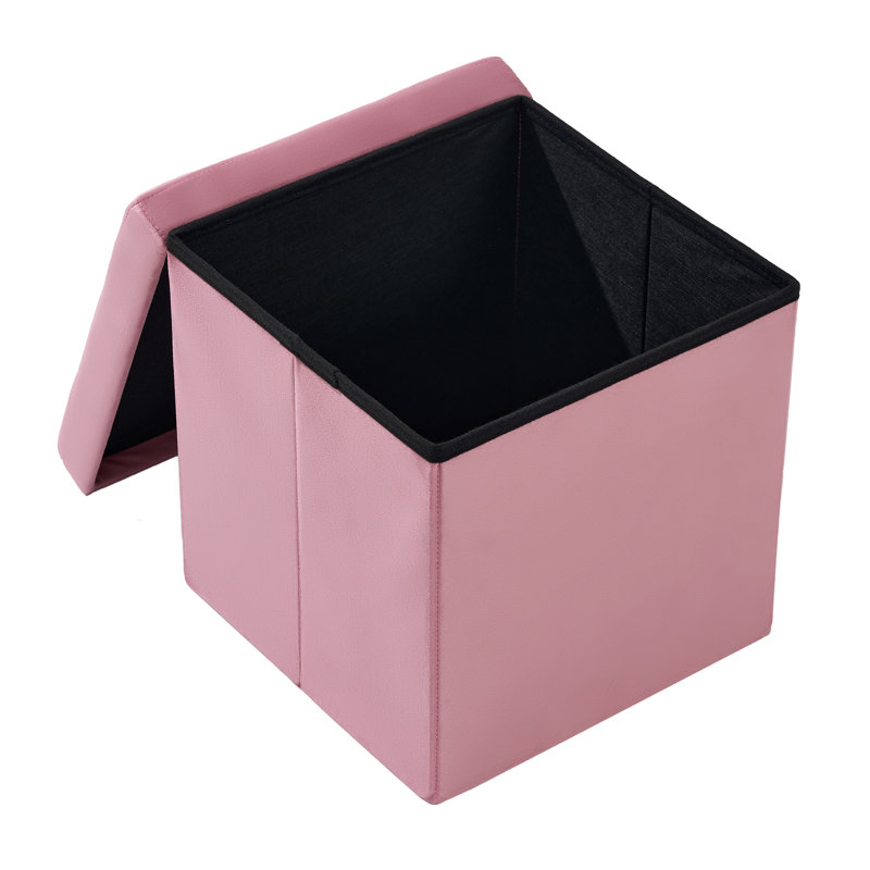 Repose-pieds pliant avec repose-pieds en velours, Rose