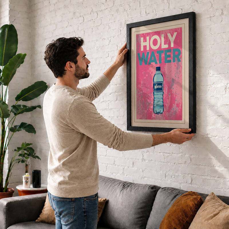 Holy Water Modern - Print, A2 - 59.4 x 42.0 cm, White