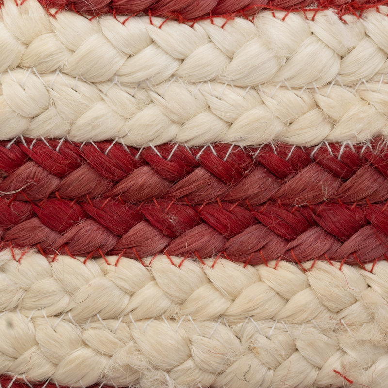 Panier en jute rayé Dovecove, Rouge, H 17 po x l 17 po x P 17 po