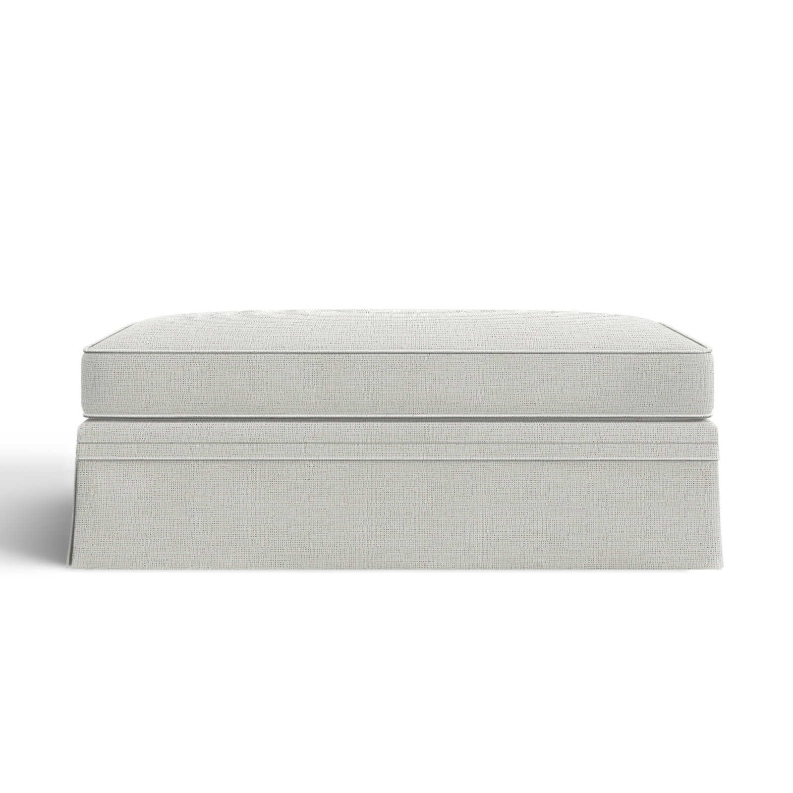 Shelby 47" Ottoman, Drusky Moonglow Sustain® Basketweave