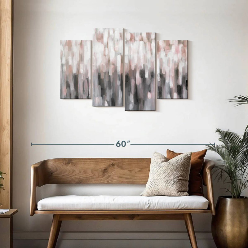 Avery Blushing Strokes, 27" H x 43" W
