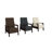 Latitude Pushback Recliner Chair with Wooden Armrests, Linen Blend Upholstered-382192047