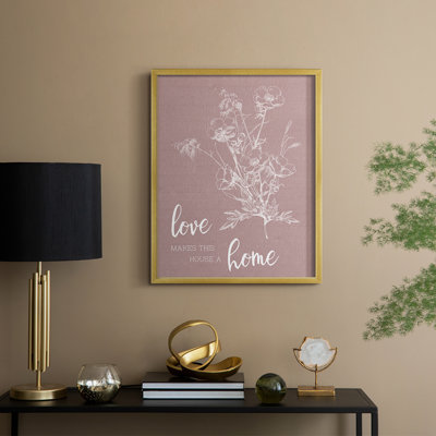 Love Home Framed Print - Solid Wood