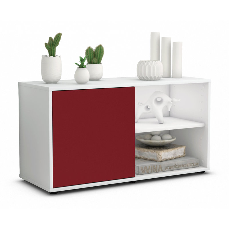 Jaren 91.8cm W Chest of Drawers, White/Red