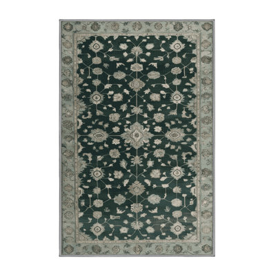 Machine Washable Overdyed Gray Area Rug