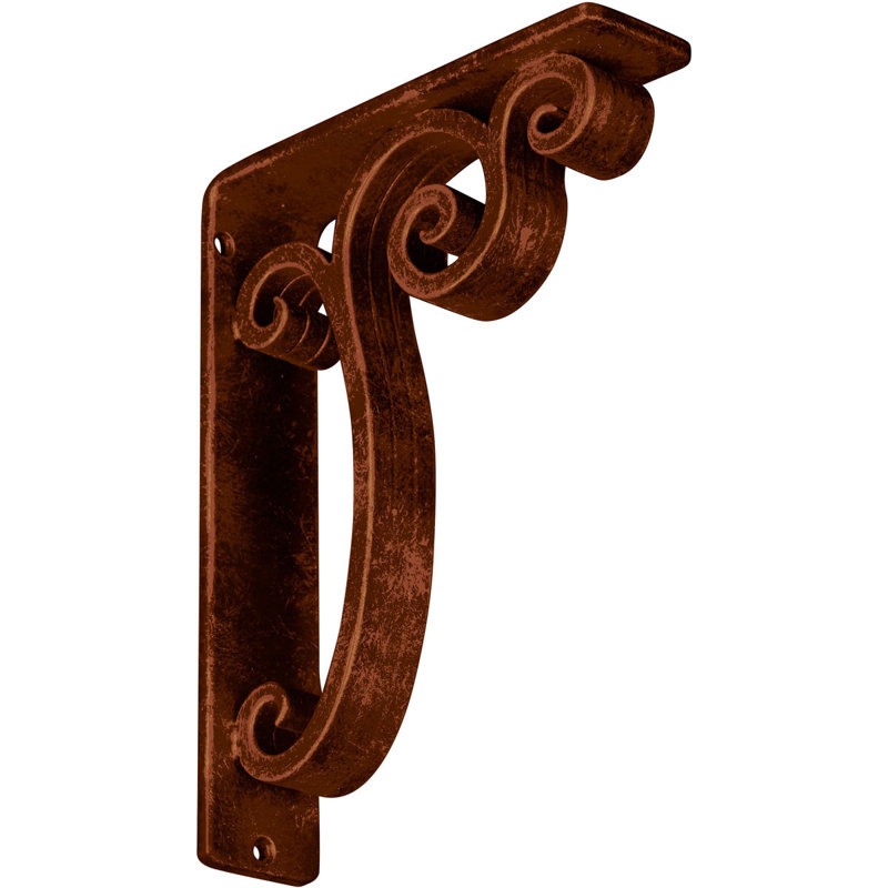 Support en fer forgé Avery, Cuivre antique, H 10 po x l 2 po x P 7,5 po
