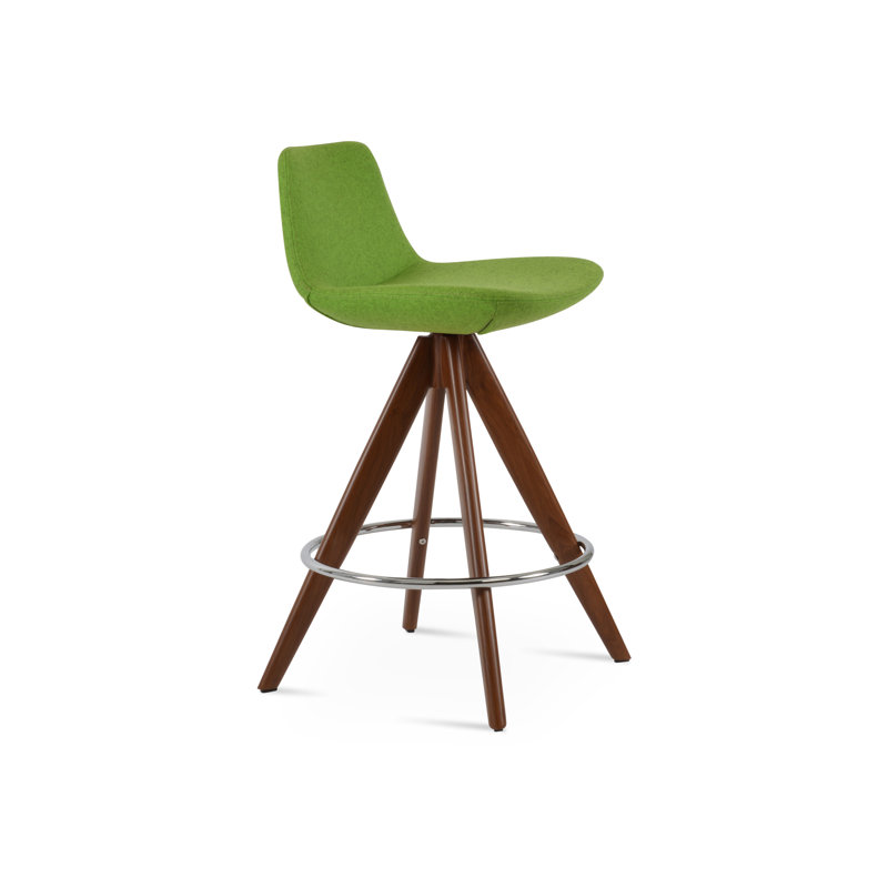 Tabouret Pera Pyramid, Tabouret de comptoir, Noyer, Pistache