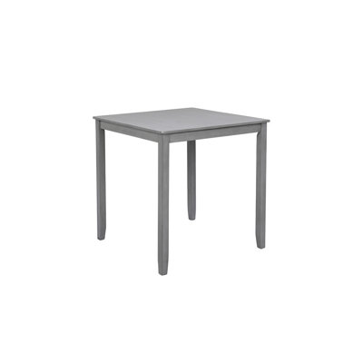 Wooden Dining Square Table, Kitchen Table for Small Space, 4 Person Counter Height Table, Gray,ONLY THE TABLE