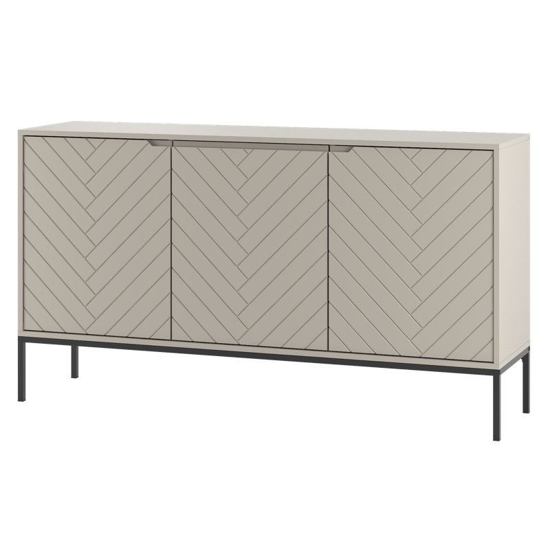 Rinor 383.54cm Sideboard, Cashmere/Black