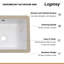 Lavabo vasque 18 po x 12 po Lavabo vasque rectangulaire en céramique blanche