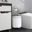 Poubelle compacte de 3,2 gallons avec couvercle, poubelle en acier inoxydable à fermeture en douceur, poubelle résistante aux empreintes digitales pour salle de bain-125847839