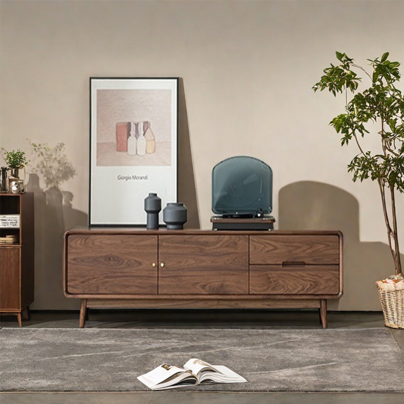 All solid wood high appearance level TV cabinet, 70.87"