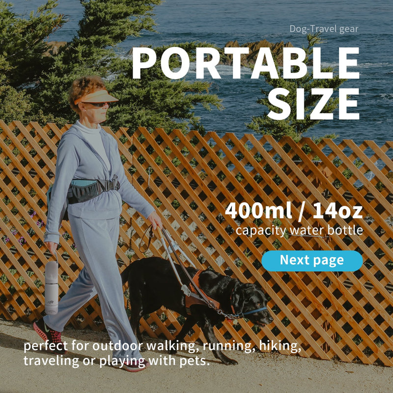 2-In-1 Stainless Drinking Bottle For Pet-14Oz