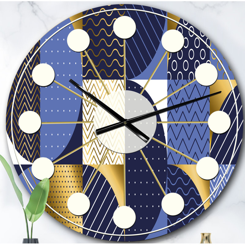 Horloge murale rétro Mid-Century, Surdimensionné