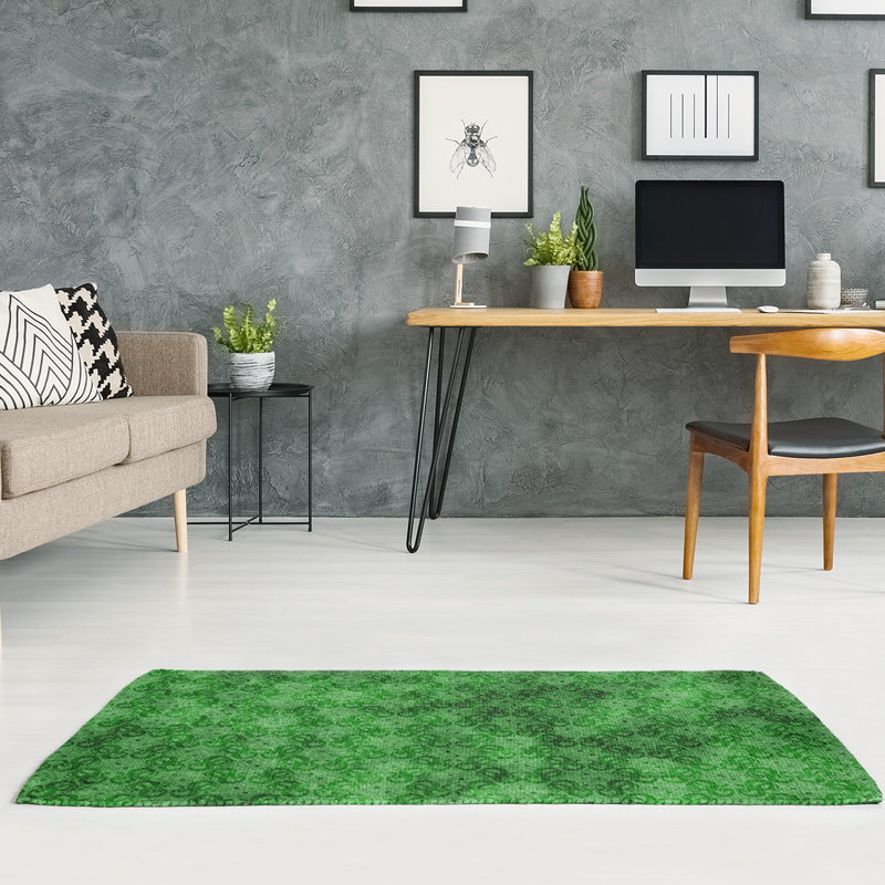 Chenille Toile Indoor Rug, Rectangle 4' x 6'