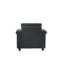 Chaise d'appoint avec repose-pieds avec rangement, méridienne convertible simple avec dossier inclinable, porte-gobelets, ports USB-C-1672463992