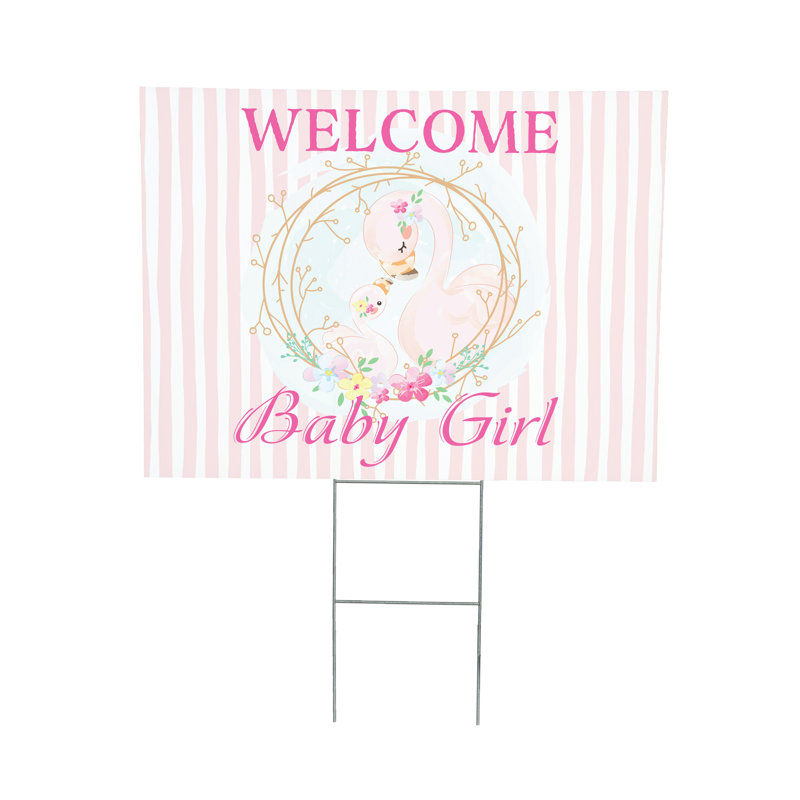 Enseigne flamande «Welcome Baby Girl»