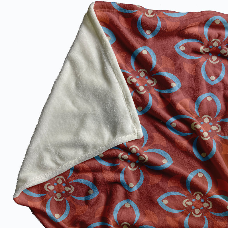 Irma Plain Weave / Muslin Throw Blanket, Coral
