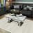 3 Piece Coffee Table Set With Console Table And End Tables With Mirrored Silver U-Base