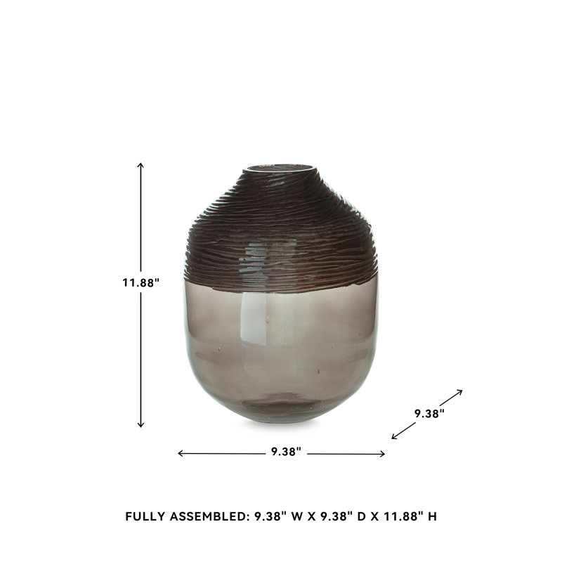 Vase Naytasha, H 11,5 po x l 9,5 po x P 9,5 po