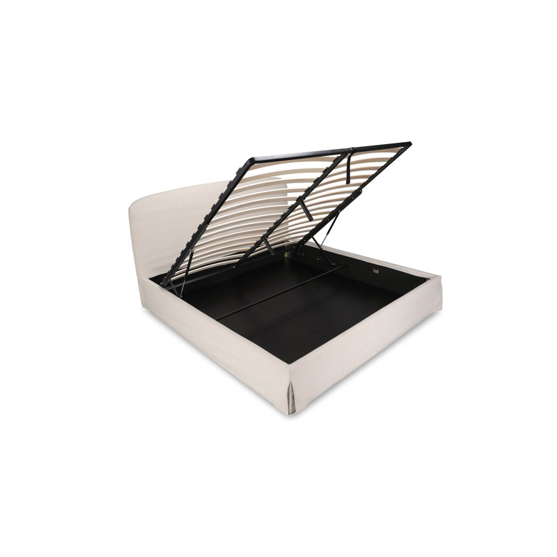 Windcrest Upholstered Platform Storage Bed, Queen, Cream