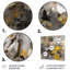Moutarde jaune et gris vif III - décoration murale abstraite en métal-87827873