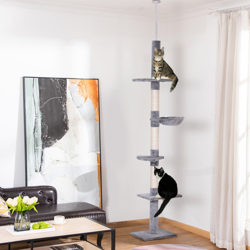 Arbre à chat à hauteur réglable du sol au plafond