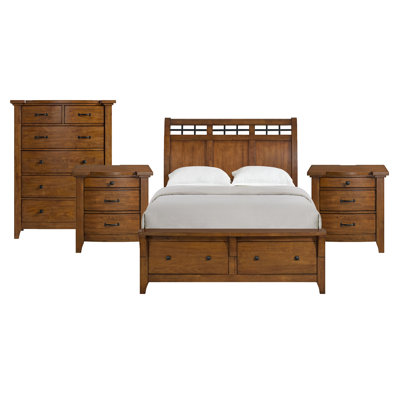 Ensemble de chambre avec grand lit-bateau 4 pièces Kourou