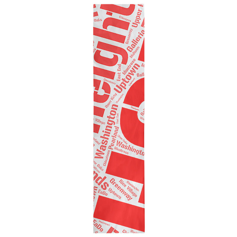 Chemin de table, 72 po x 16 po, Rouge, Houston