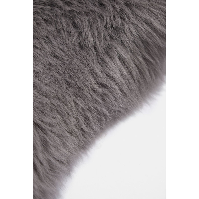 Soila Solid Colour Sheepskin Hand Woven Area Rug, Novelty 75cm x 100cm