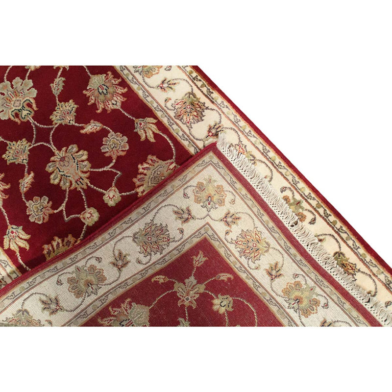 Handmade Cotton and Wool Oriental Area Rug