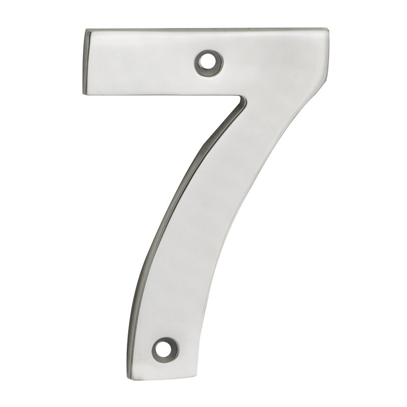 Dollis 10cm H Stainless Steel House Number, Satin Stainless Steel, 7