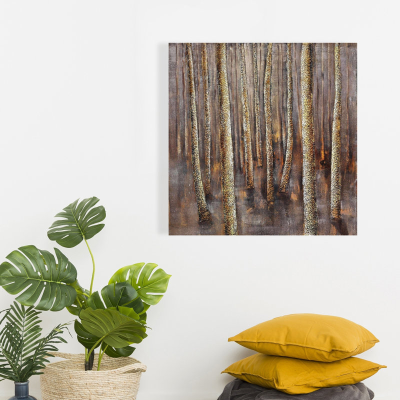 Toile brune The Dark Forest | Arbres décoratifs pour la maison
