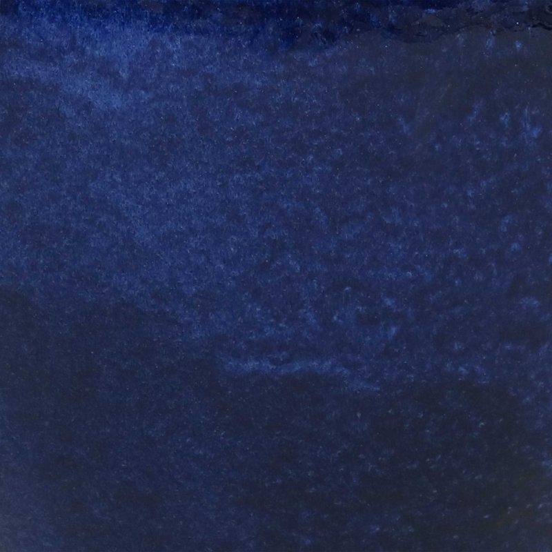 Pot de fleurs extérieur rond en céramique Atenea Francine, H 11 po x l 10 po x P 12 po, bleu