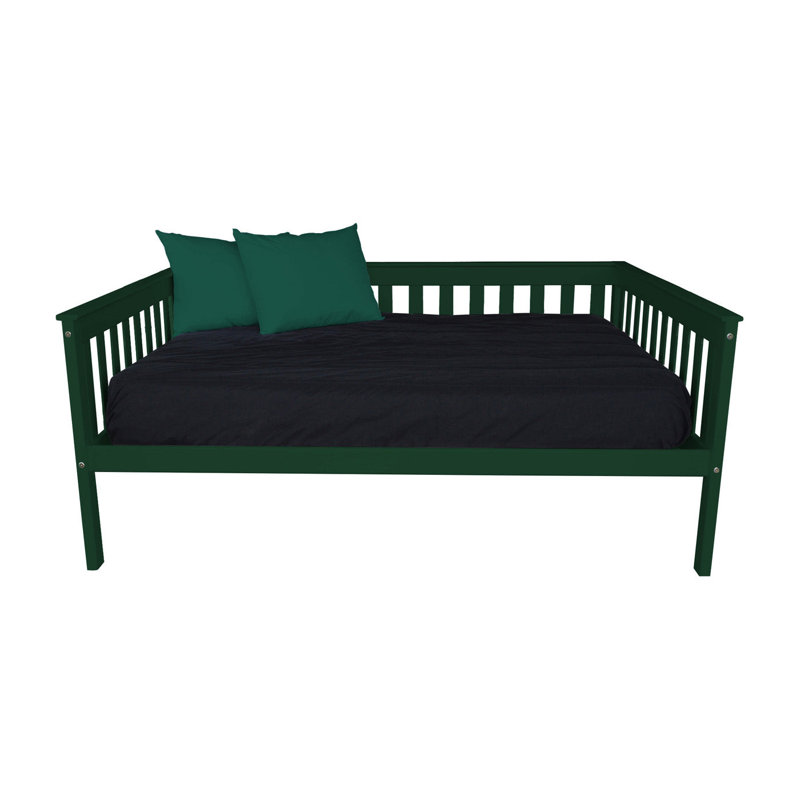 Lit de jour en bois vert foncé Versaloft Mission Amish Crafted, Peinture vert foncé, Double