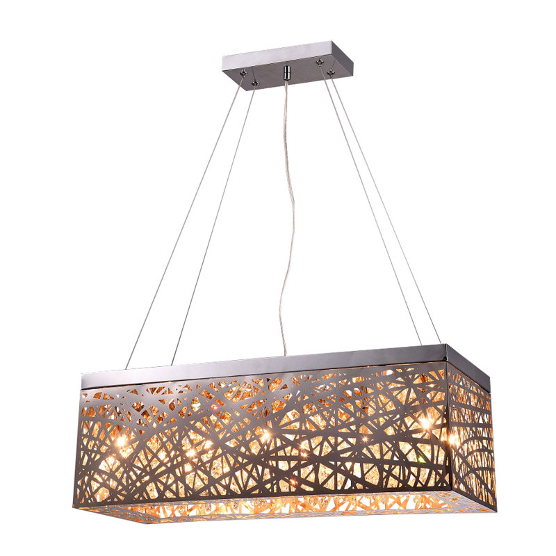Lustre rectangulaire à 8 lumières Makaila