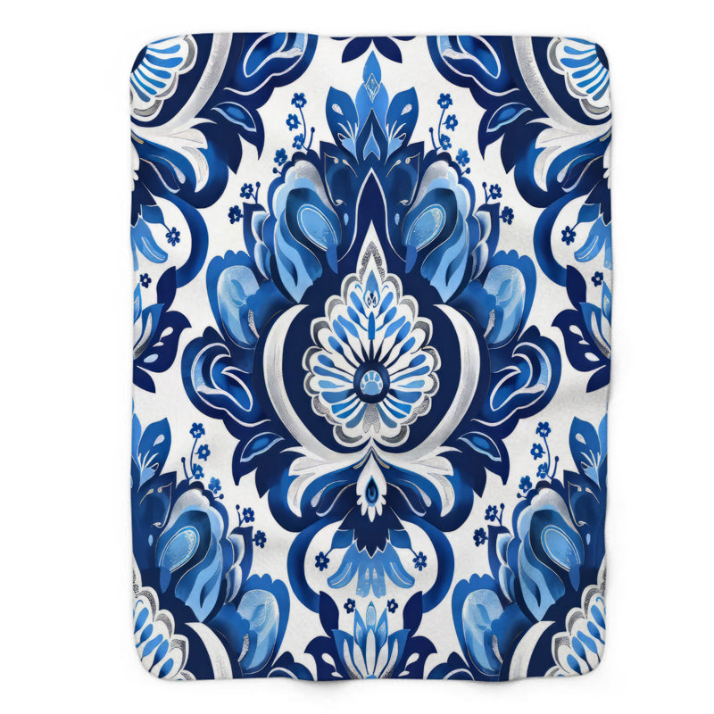 Boho Glow - couverture sherpa de qualité supérieure 1 pièce, Grand lit
