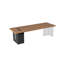Bureau d'écriture rectangulaire brun en bois massif-1676624644