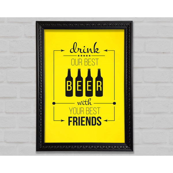 Beer Picture Frame Bright Star Drink Our Best Beer - Single Picture Frame Print | Wayfair ...